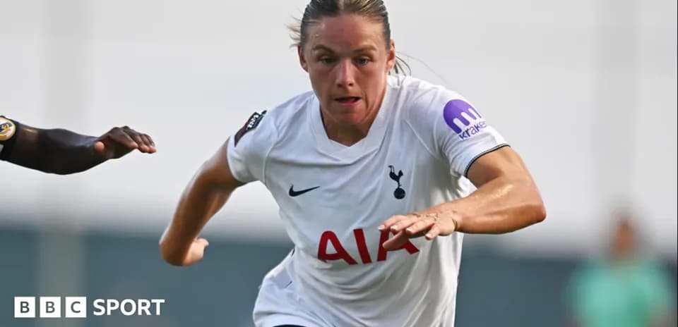 Player sprinting with ball during match for Tottenham