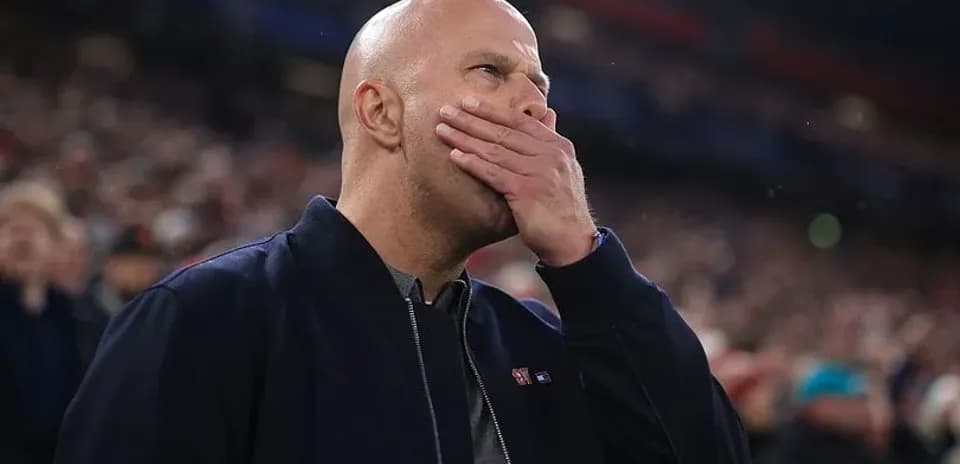 Coach reacting during a tense moment in match