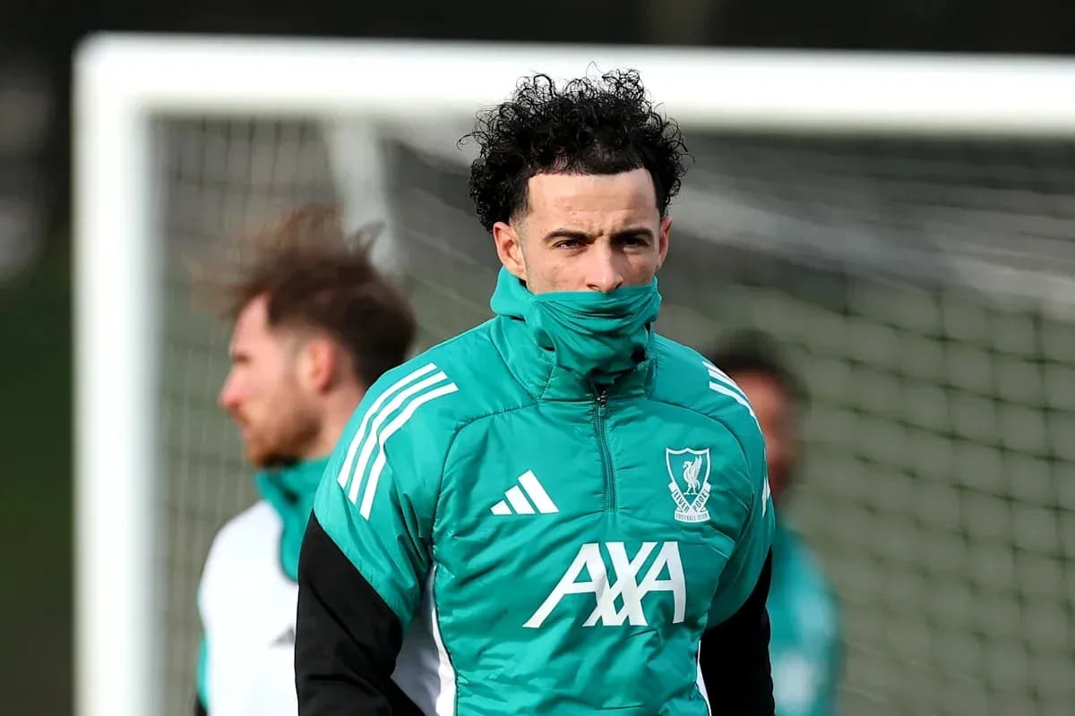 Player in Liverpool training gear during session