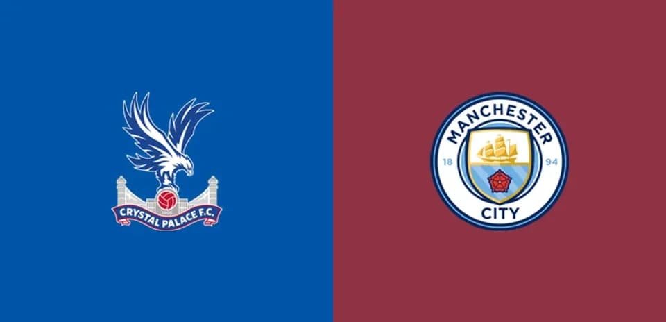 Logos of Crystal Palace and Manchester City teams