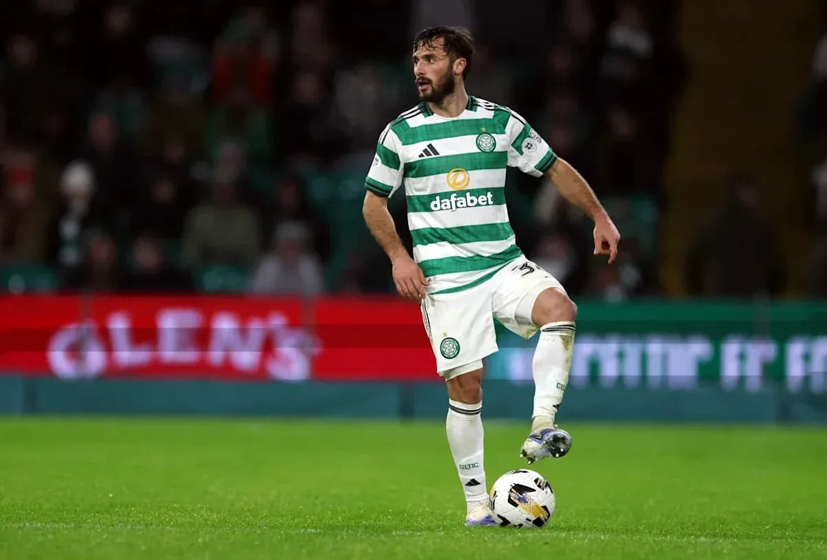 Celtic player controlling ball during match