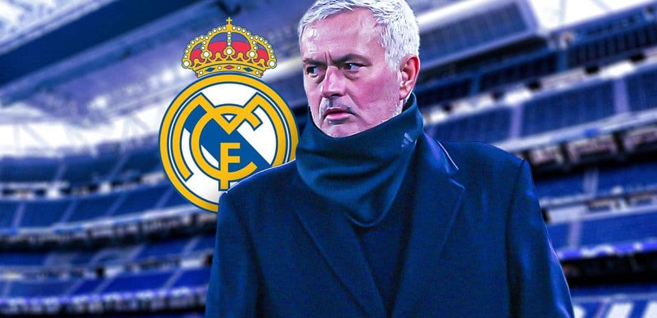 Manager in front of Real Madrid stadium backdrop