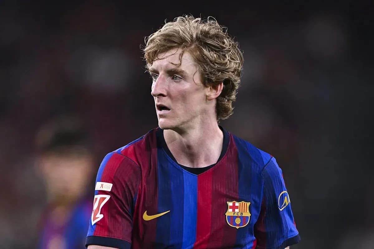 Barcelona player during a match on the field