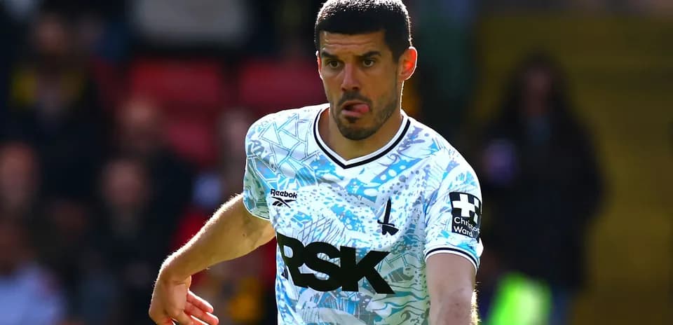 Player in action during a football match