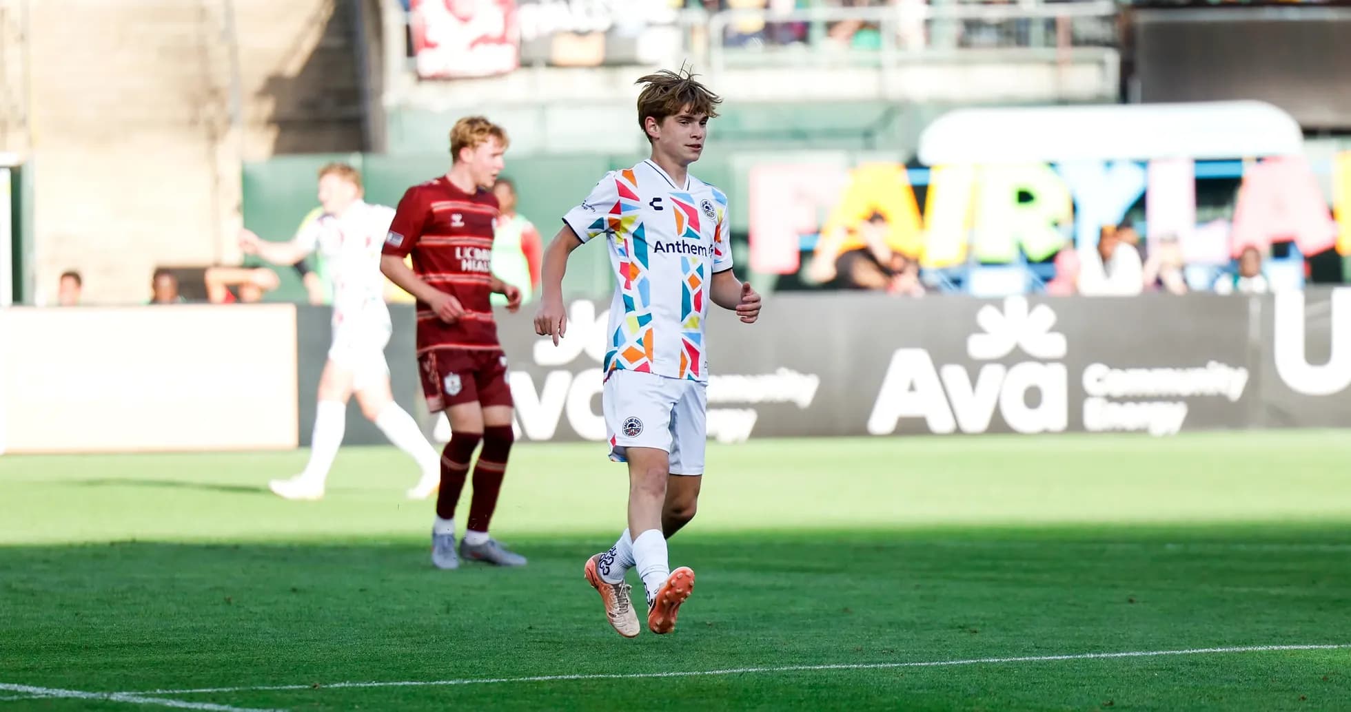 Player running during Oakland Roots match