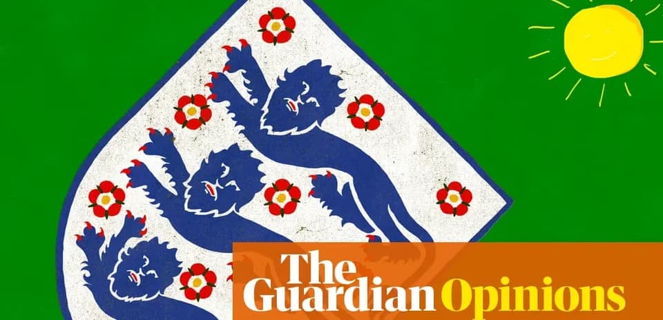 Stylized England coat of arms with sun and flowers