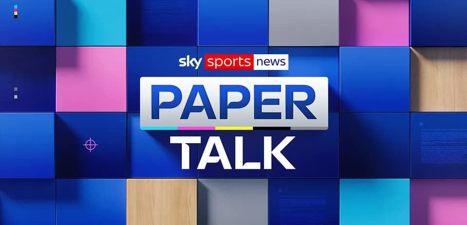 Sky Sports News Paper Talk graphic design layout