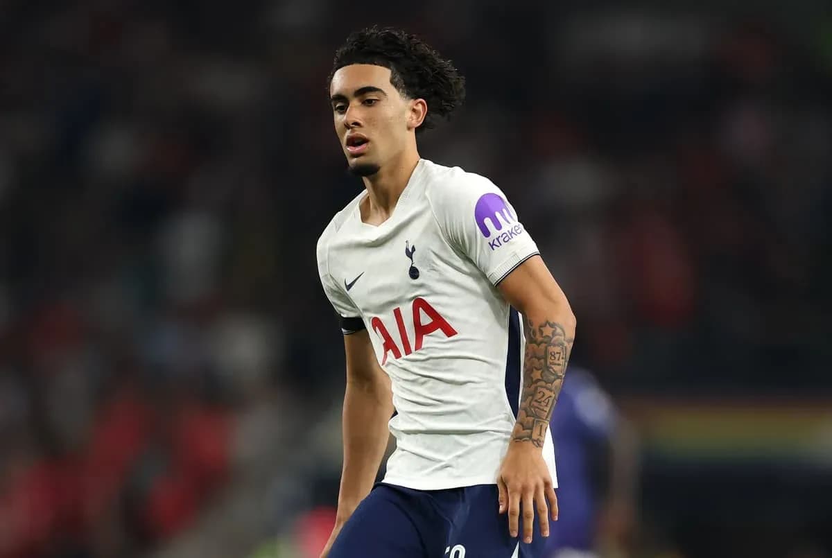 Player in Tottenham kit during match action
