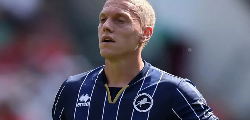 Player wearing Millwall FC kit during match