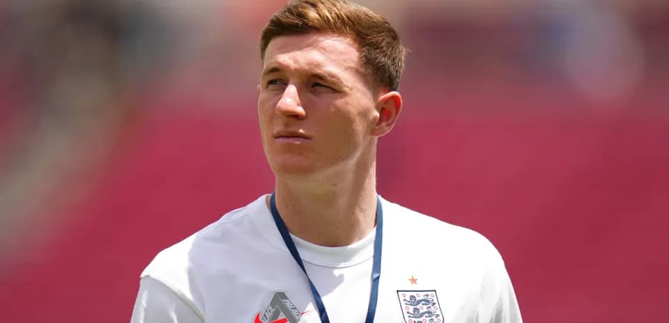 Player wearing England jersey during warm-up
