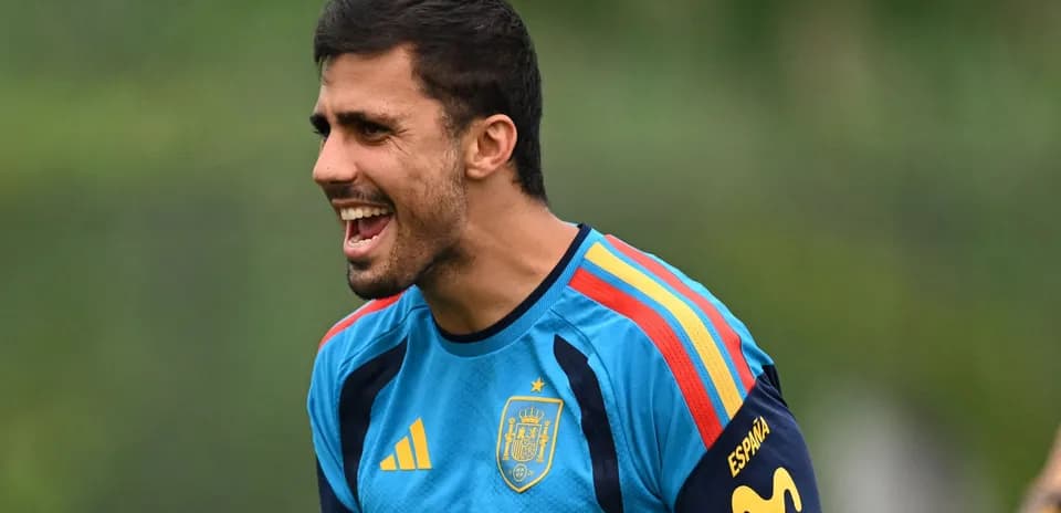 Player in Spain training kit during practice session