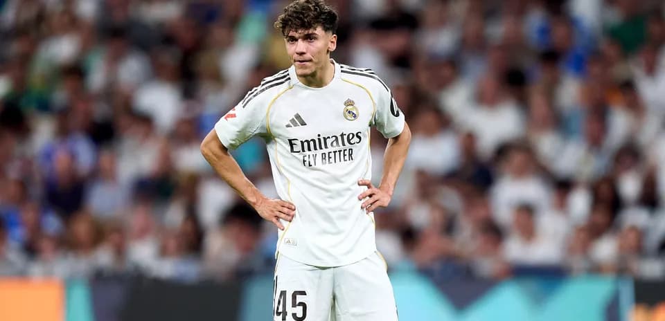 Player in Real Madrid kit during match
