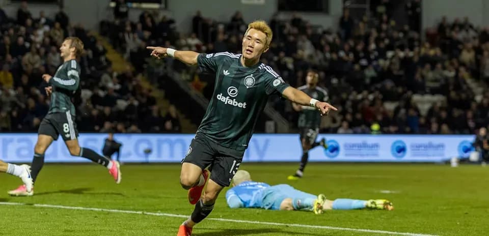 Player celebrating after scoring a goal