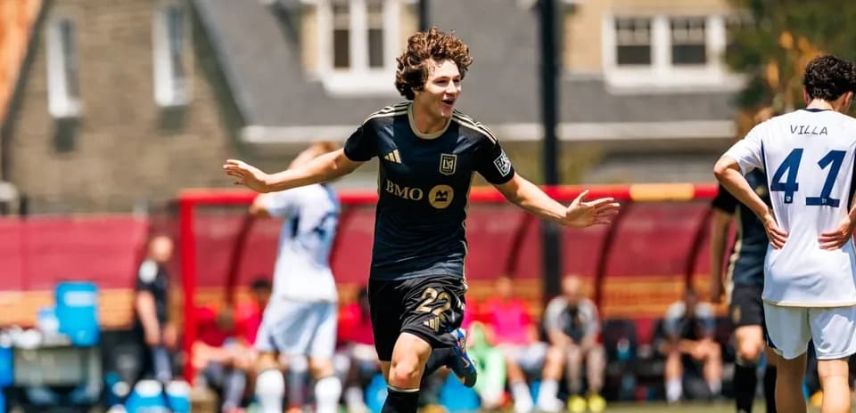 Player celebrating goal for Los Angeles FC II