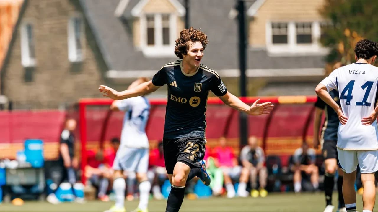 Player celebrating goal for Los Angeles FC II