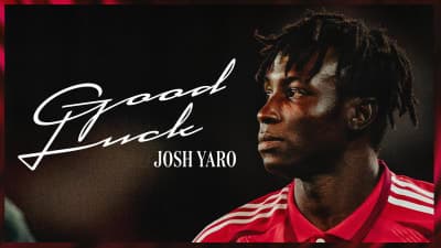 Josh Yaro in team jersey wishing good luck