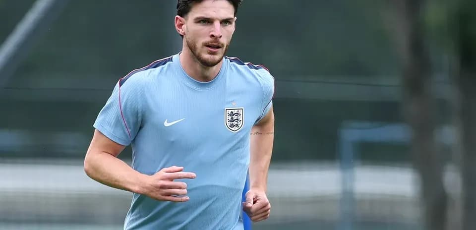 Player running during training session for England team