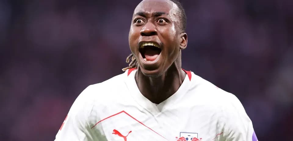 Player celebrating with excitement after scoring a goal