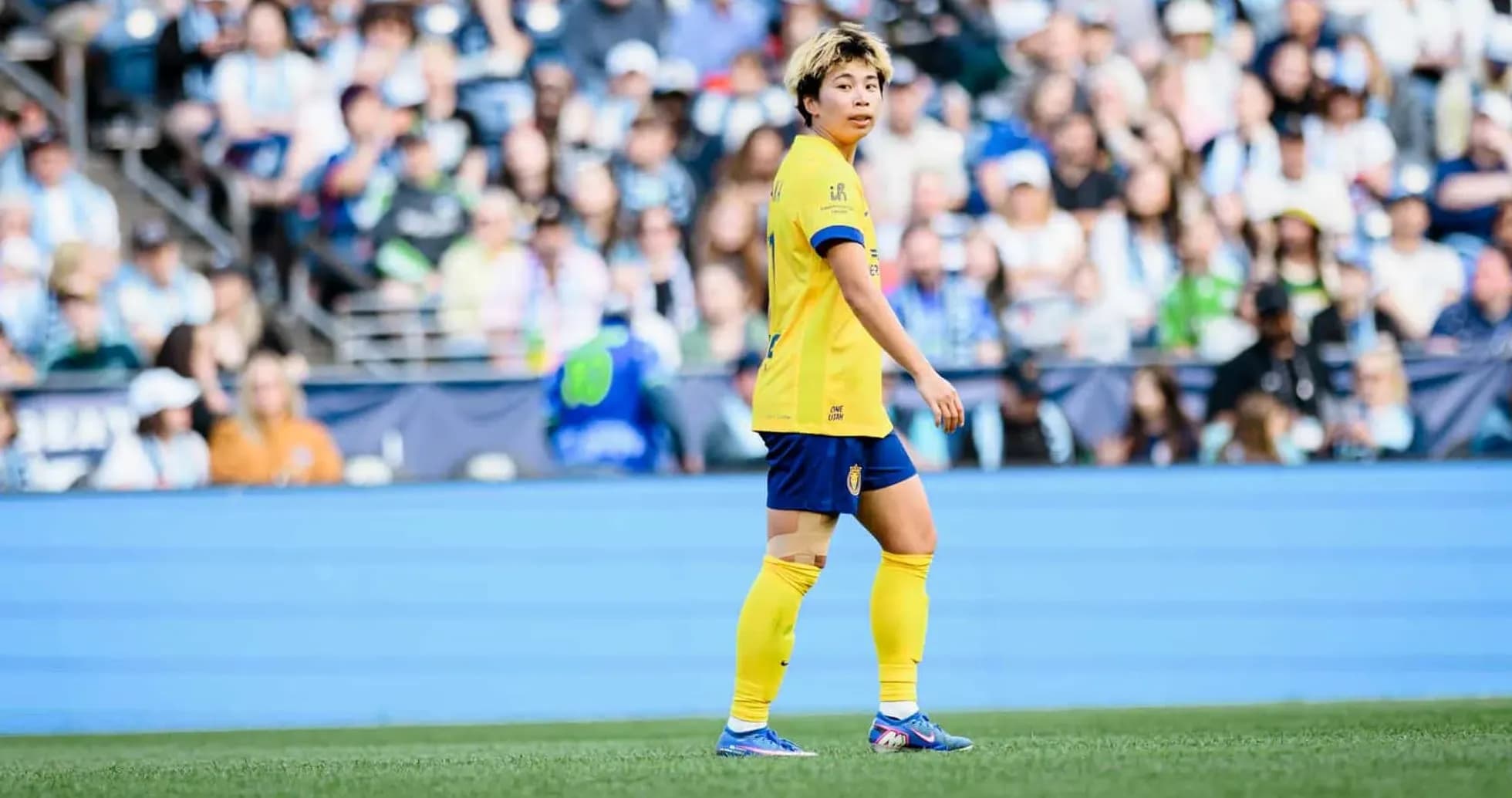 Player on field during Bay FC match
