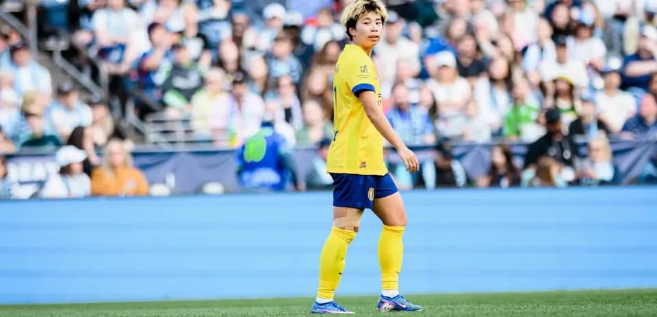 Player on field during Bay FC match