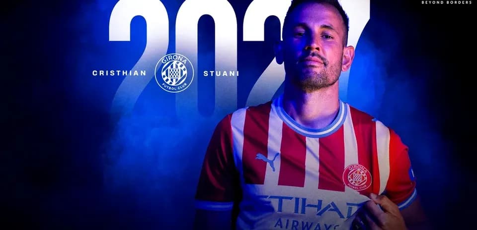 Cristian Stuani in Girona FC jersey for 2027