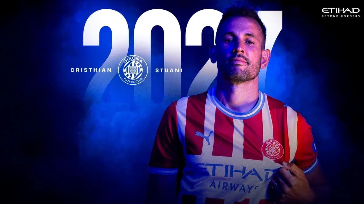 Cristian Stuani in Girona FC jersey for 2027