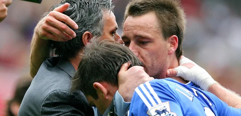 Players embracing after a match celebration