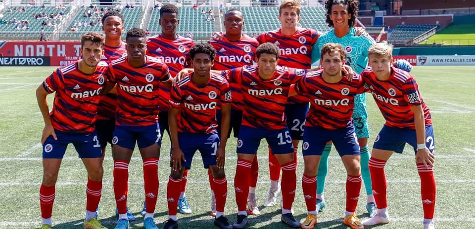 North Texas FC team photo before the match