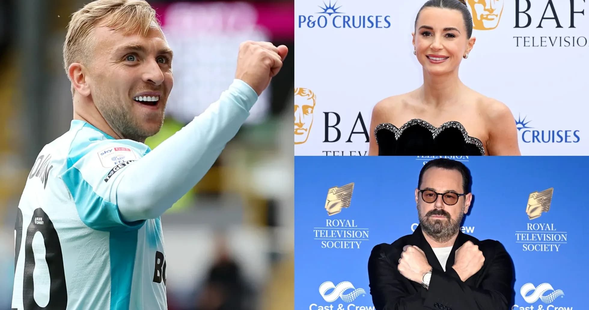 Collage of three individuals at events