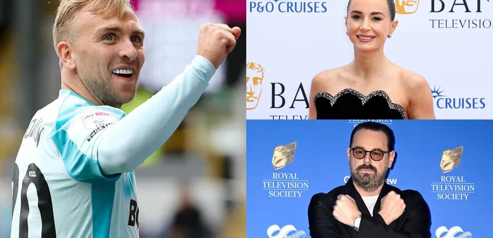 Collage of three individuals at events