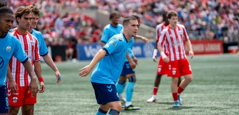 Players in action during HFX Wanderers match