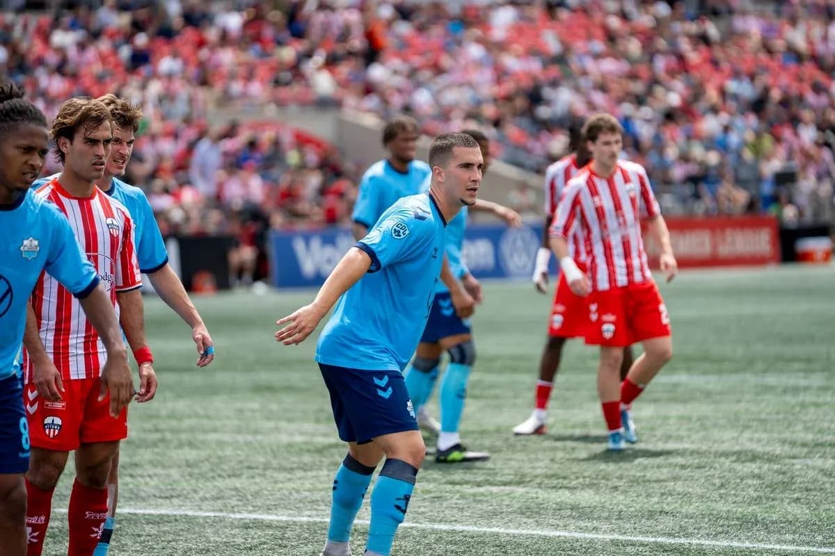 Players in action during HFX Wanderers match
