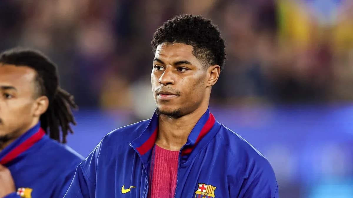 Player in Barcelona jacket during pre-match ceremony
