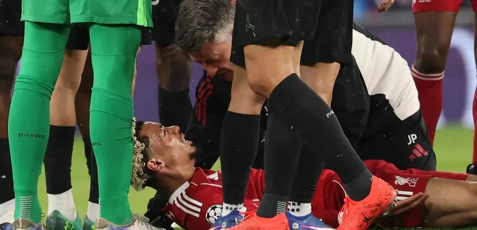 Player receiving medical attention on the field