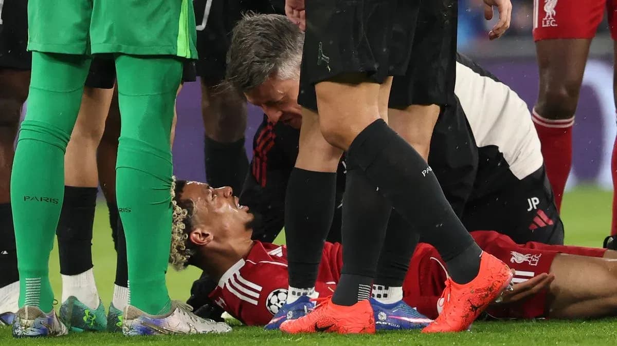 Player receiving medical attention on the field