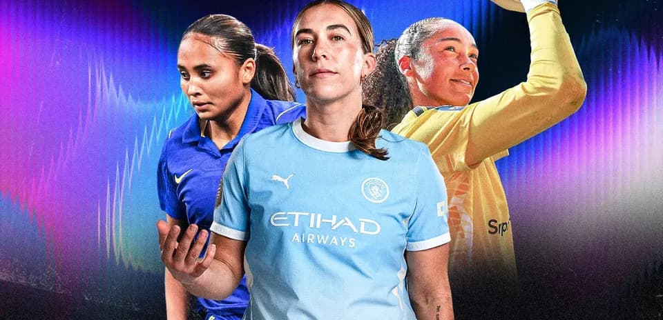 Female soccer player in Manchester City kit
