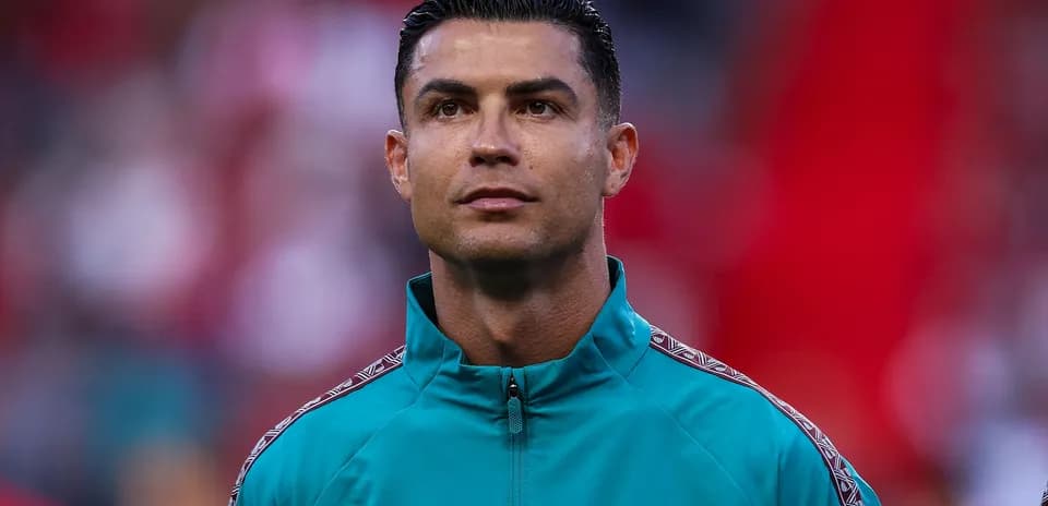 Cristiano Ronaldo during pre-match warm-up