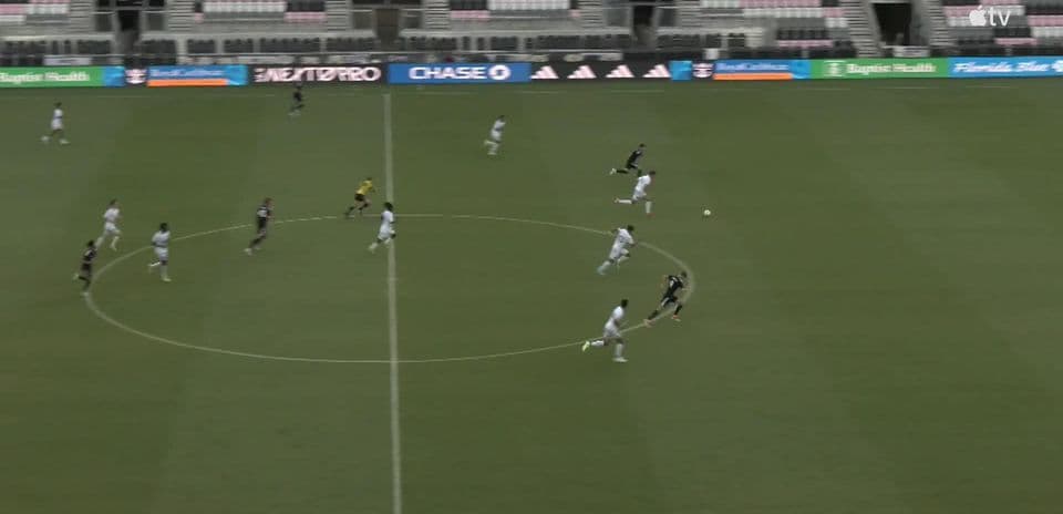 Players in action during Inter Miami II match
