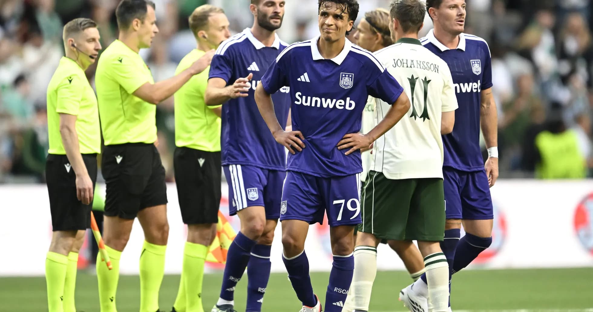 Anderlecht players during UEFA Europa League match