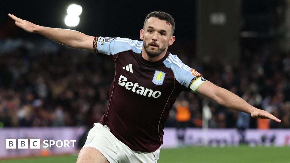 Player celebrating after scoring a goal for Aston Villa