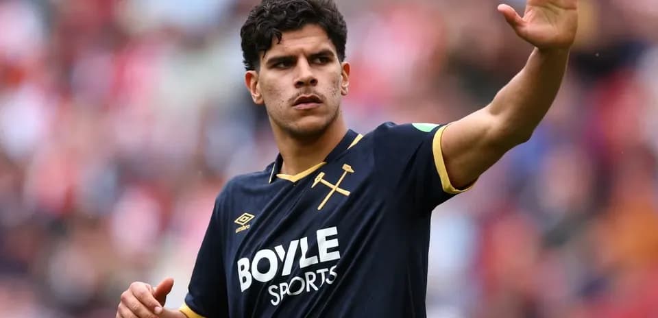 Player gesturing during a football match