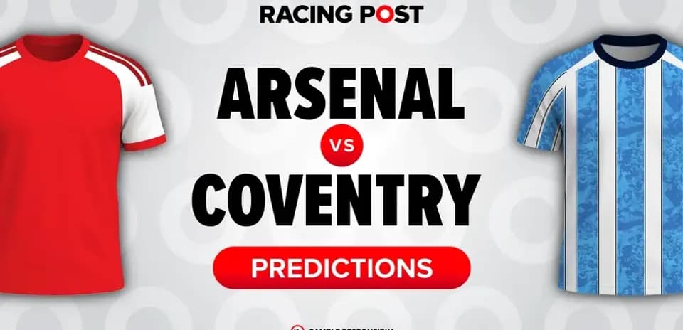 Red and blue jerseys representing Arsenal and Coventry