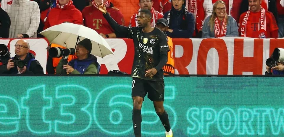 Goalkeeper signaling to fans during match