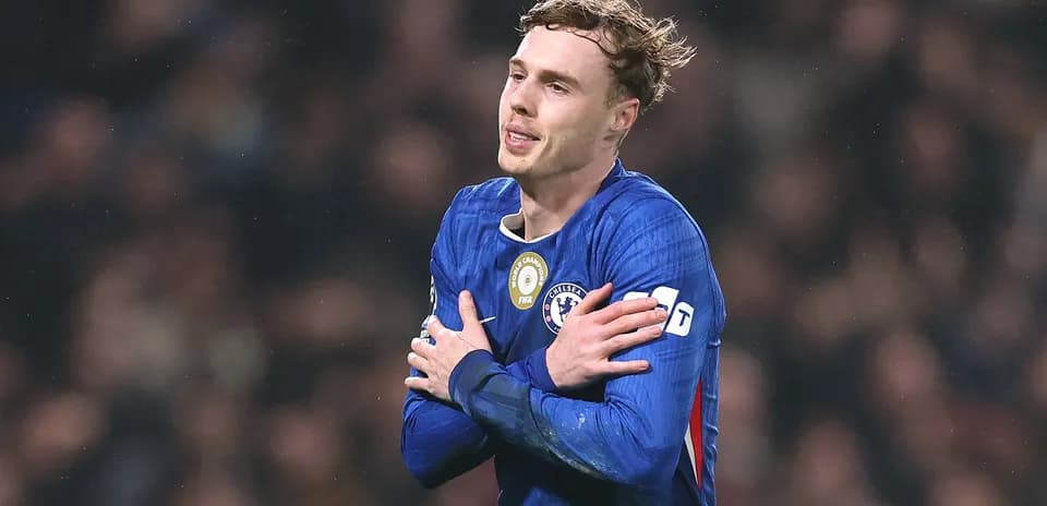 Chelsea player celebrating during match against opponent