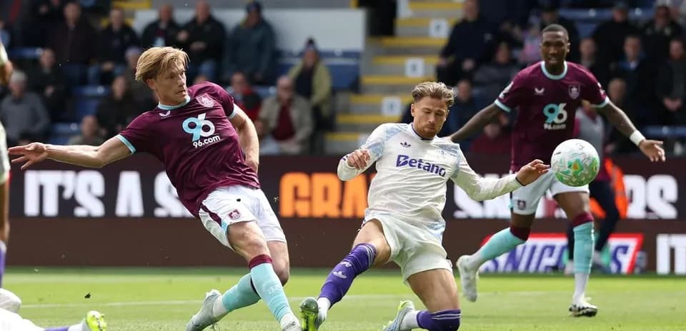 Burnley player challenges Aston Villa opponent