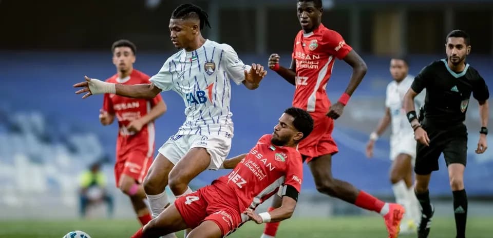 Al Ain U23 player in action against Al Sharjah U23