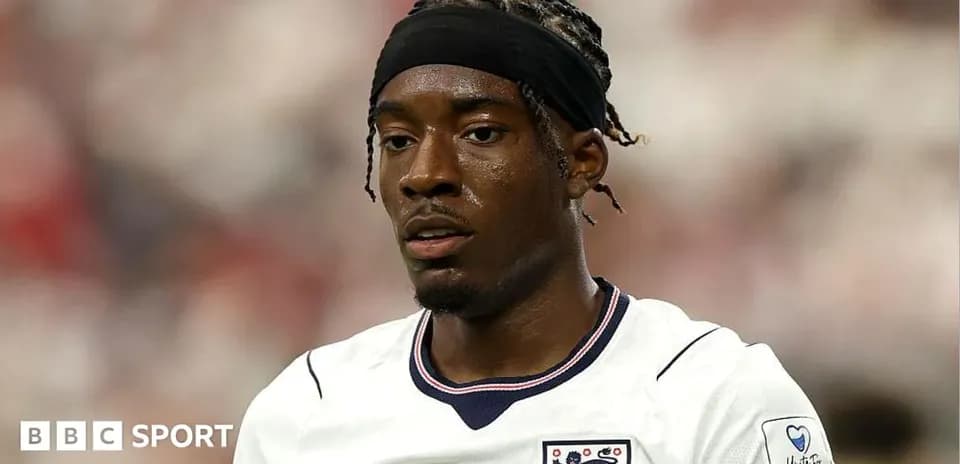 Player in England jersey during a match