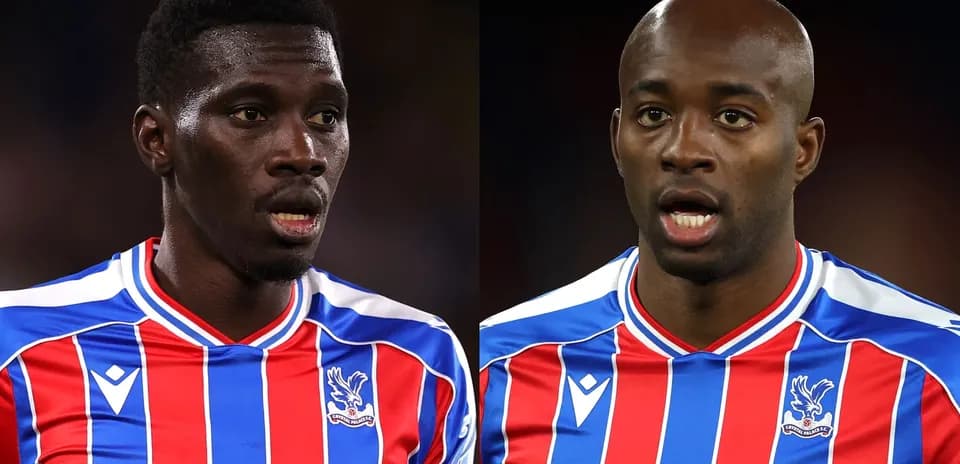 Two Crystal Palace players during a match