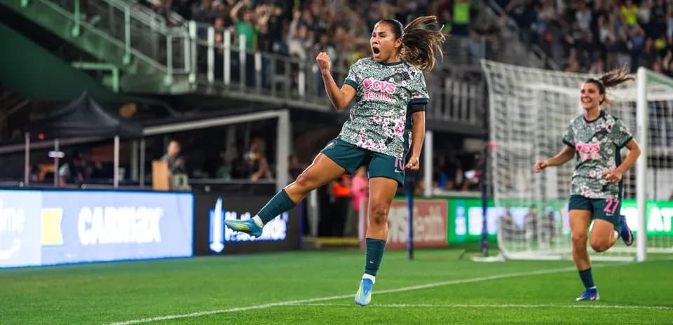 Player celebrating a goal during match