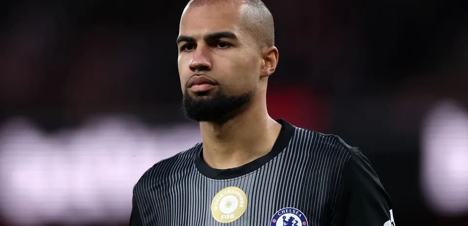 Player wearing Chelsea jersey during match